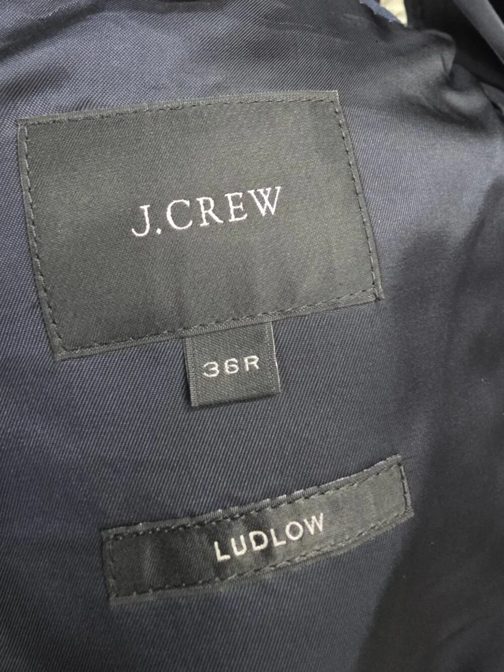 J. Crew Ludlow 36R Blue Blazer Sport Coat Jacket 2-Button Solid W818